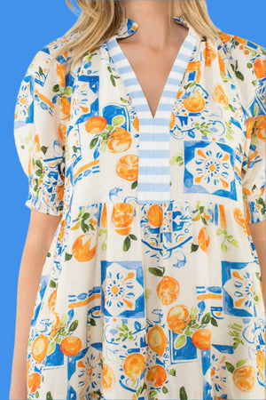 (THML)The Natalie Floral Print Dress-Cream main image 1