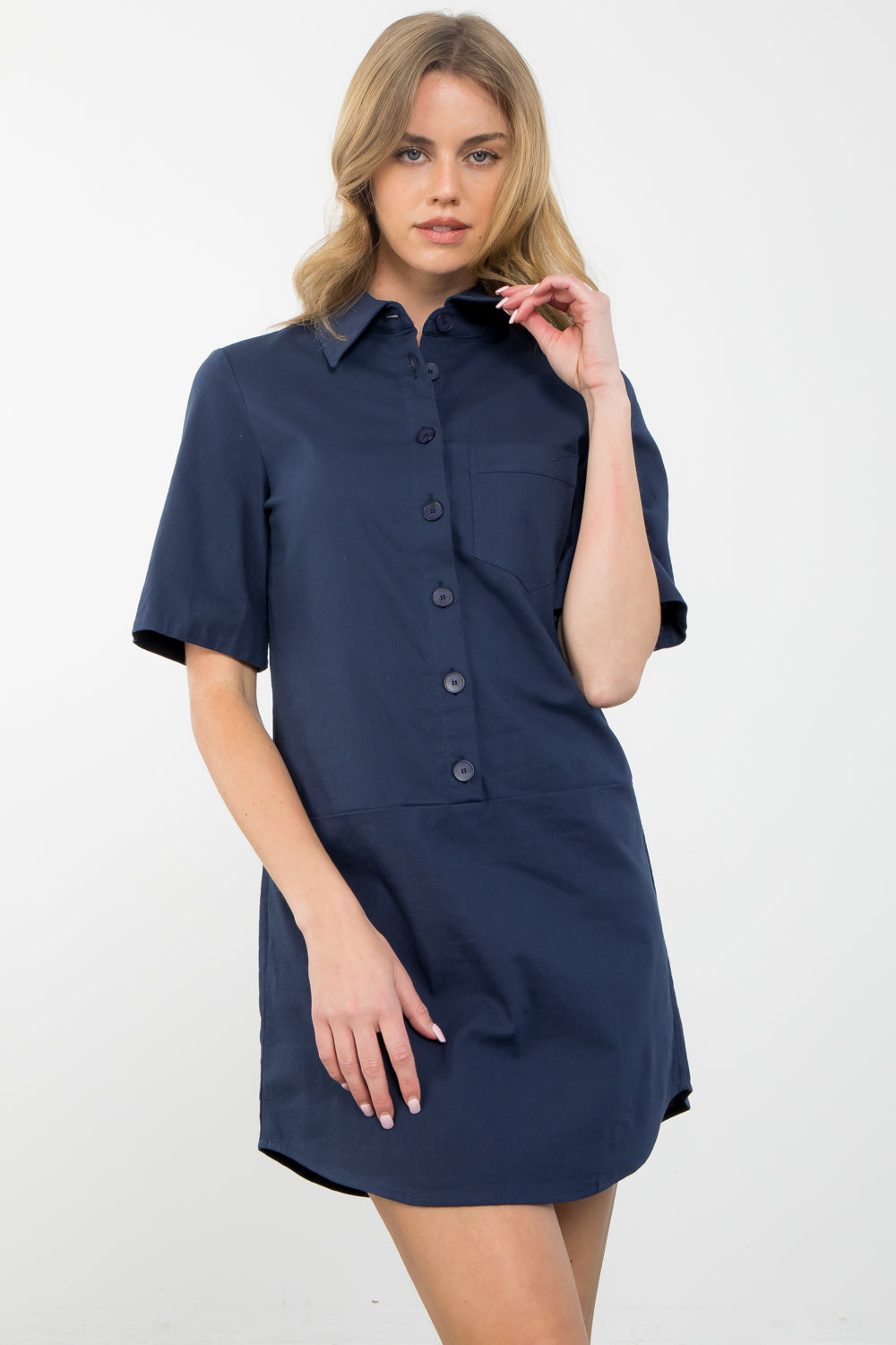 Modern Button Up Shirt Dress by THML - FINAL SALE