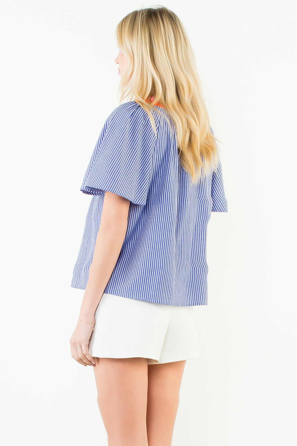 Camille Pinstripe Blouse by THML