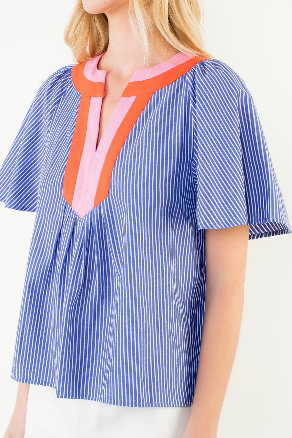 Camille Pinstripe Blouse by THML