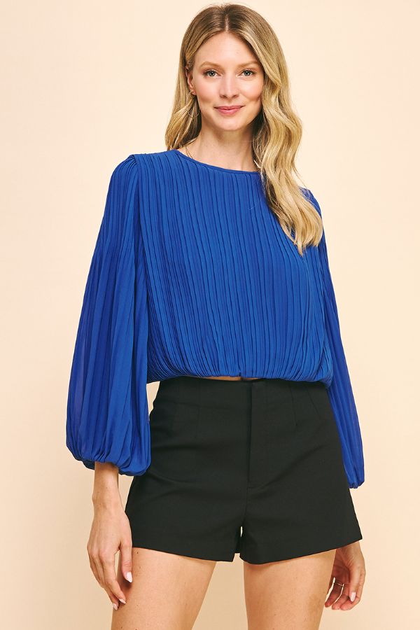 Deserae Pleated Top