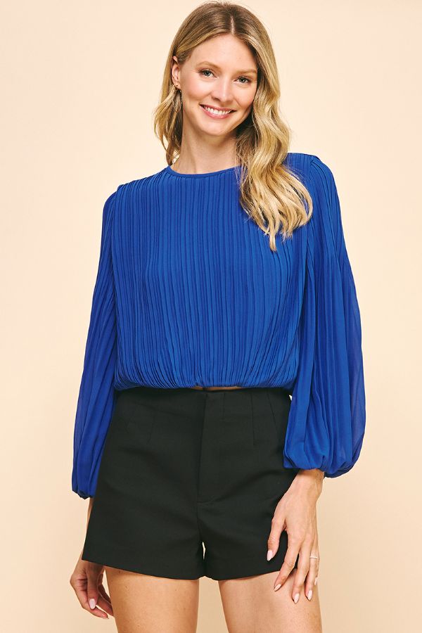 Deserae Pleated Top