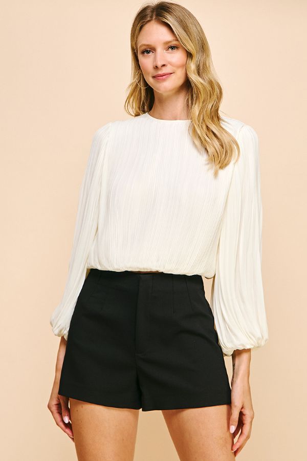 Deserae Pleated Top