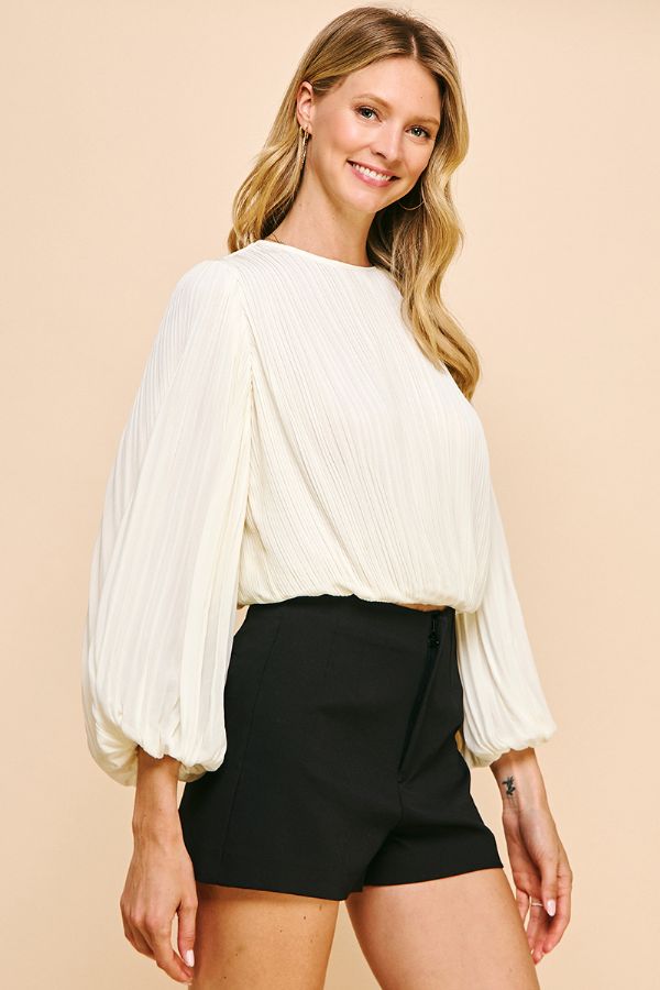 Deserae Pleated Top