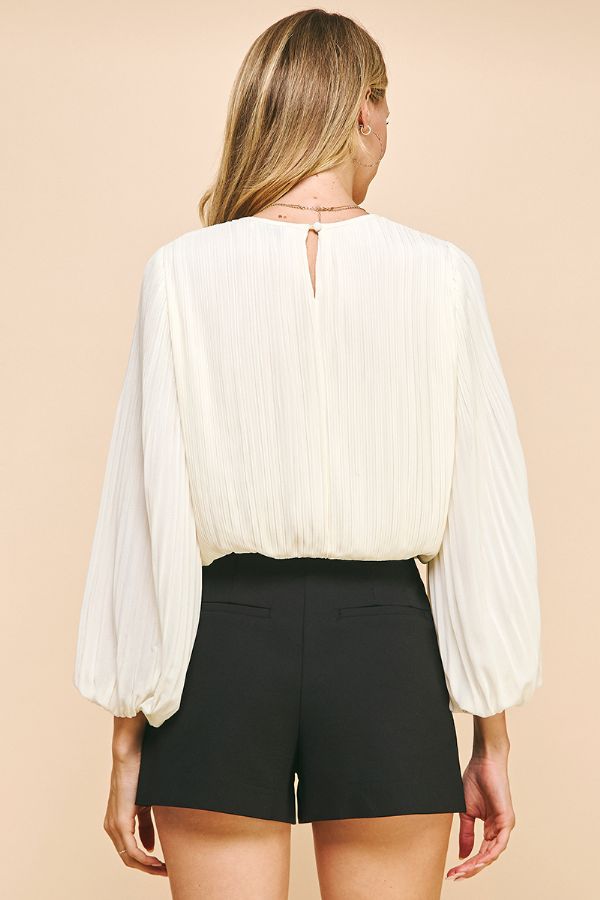 Deserae Pleated Top