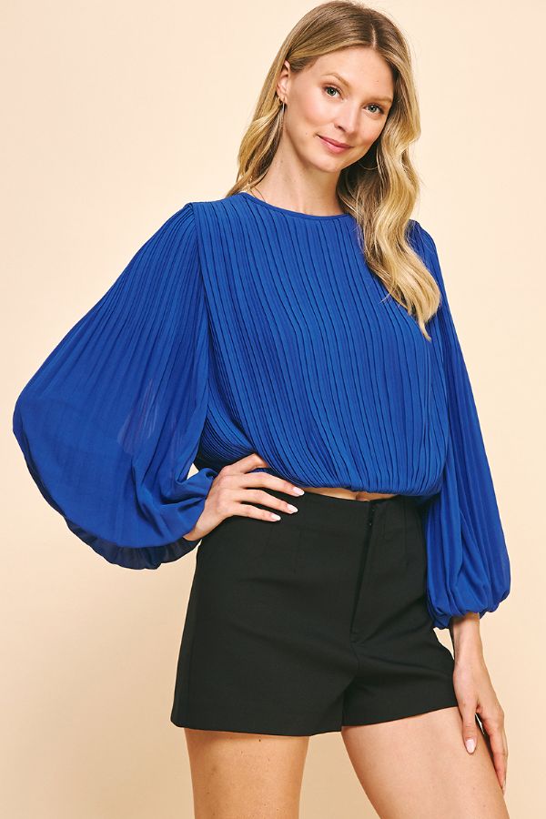 Deserae Pleated Top