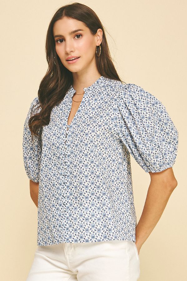 Country Chic Floral Blouse