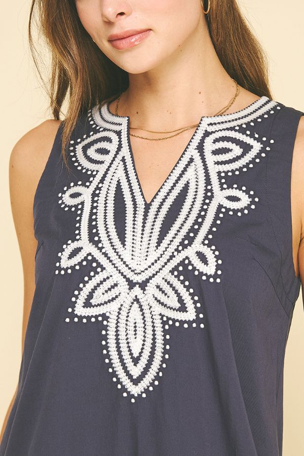 Easy, Elegant, Embroidered Detail Dress