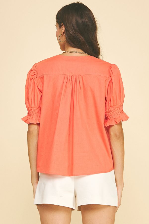 Celine Ruffle Sleeve Blouse by Pinch