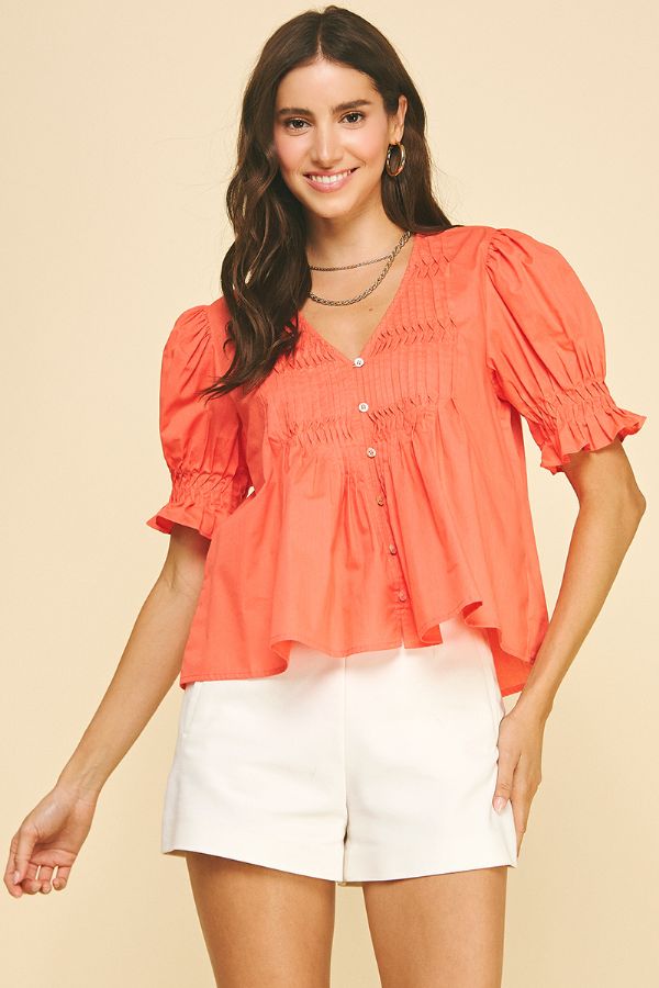 Celine Ruffle Sleeve Blouse by Pinch
