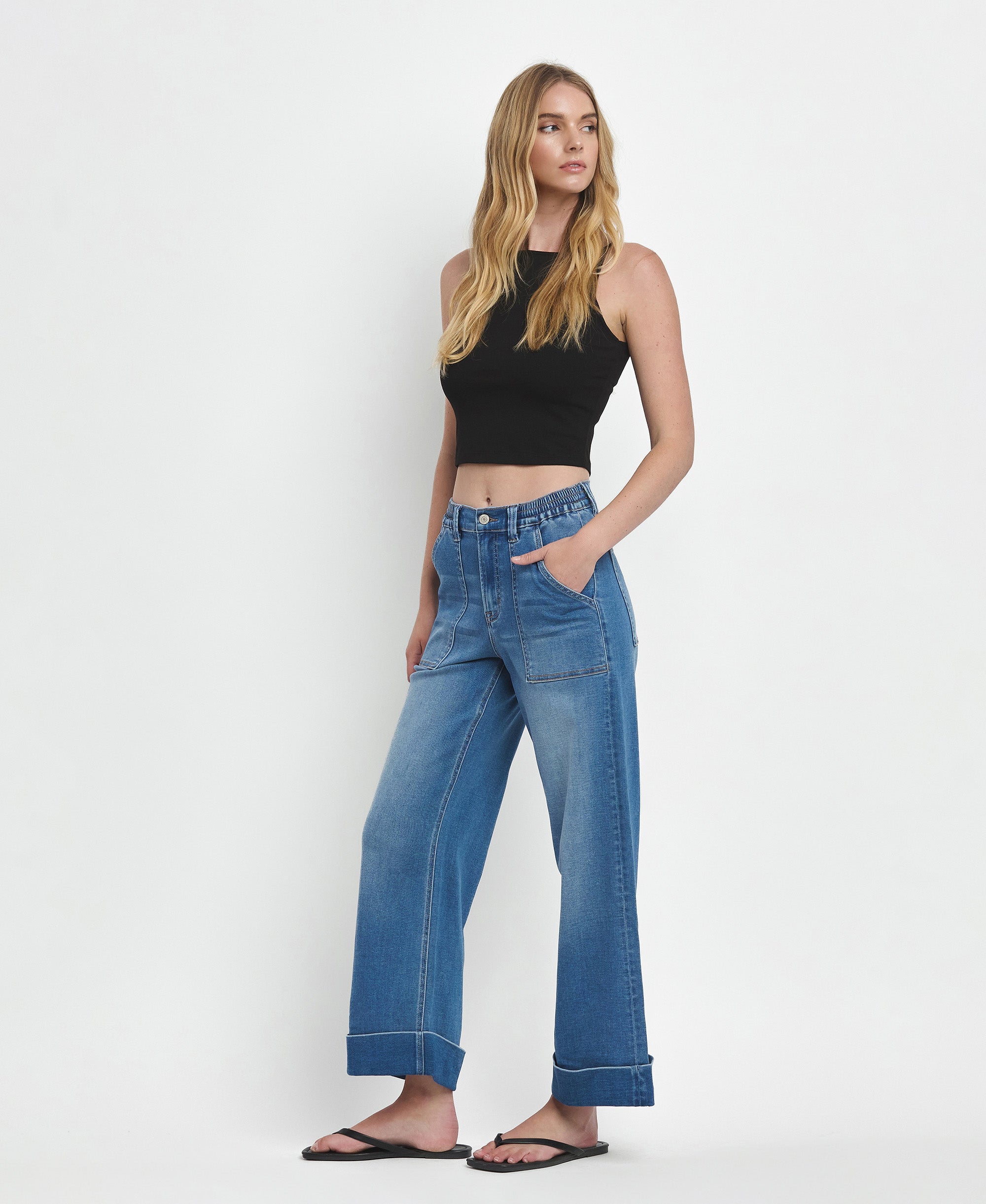 Weekend Cuffed Denim by Vervet