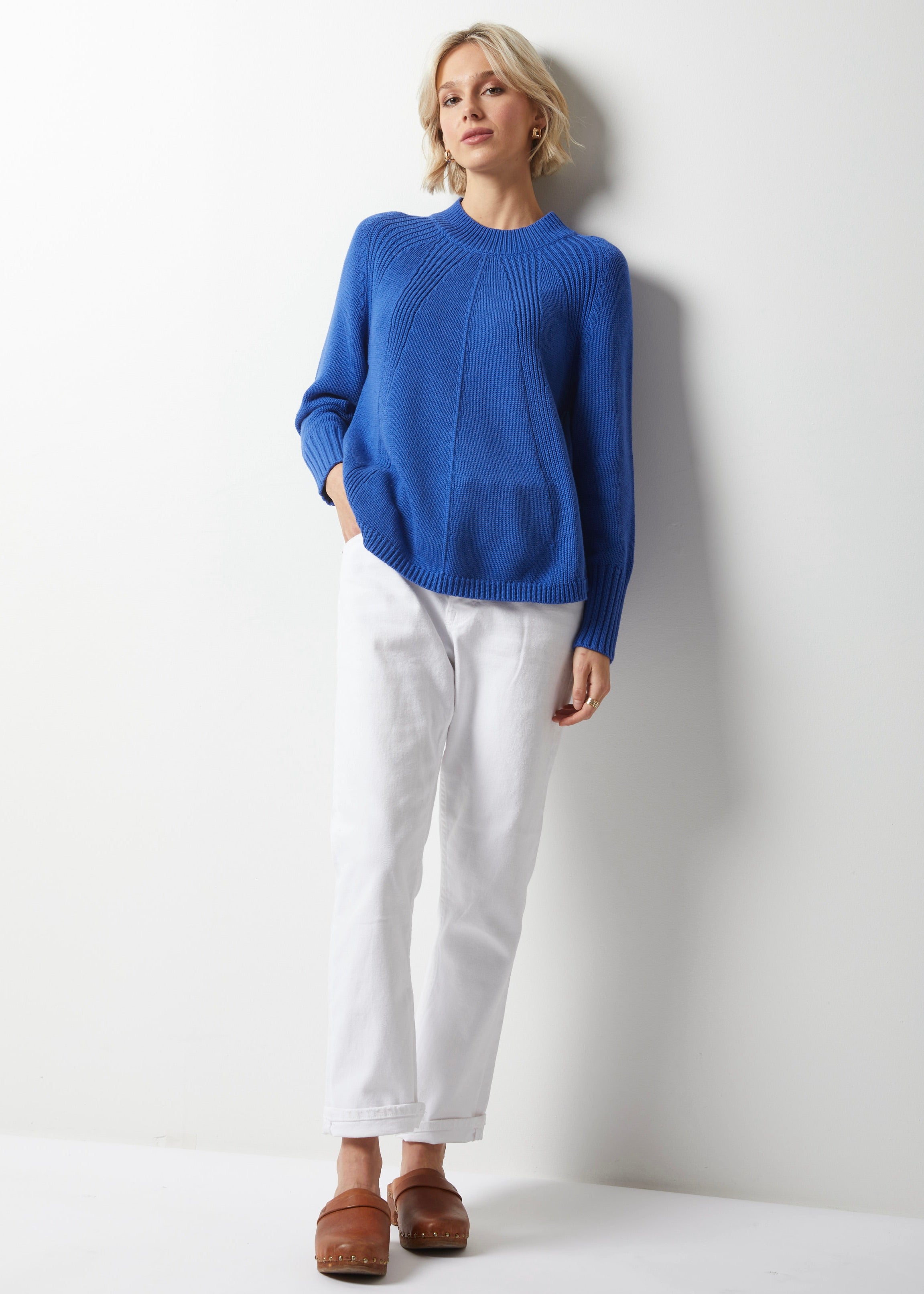 Zakat & Plover Mock Neck Sweater