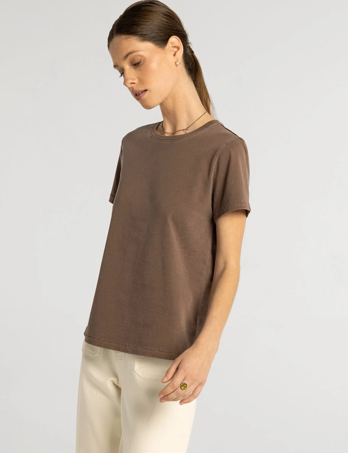 Asher Tee Mahogany Brown