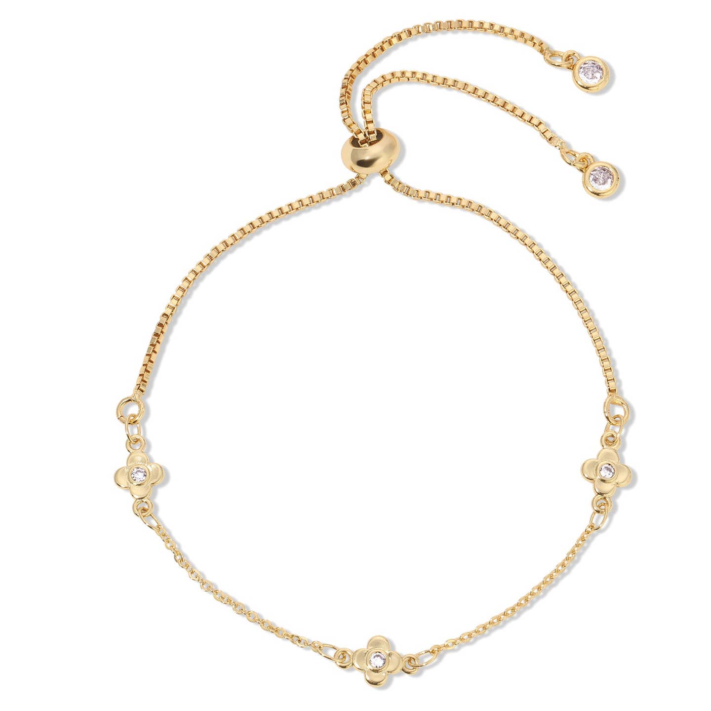 Quatrefoil Double Chain Pulley Bracelet