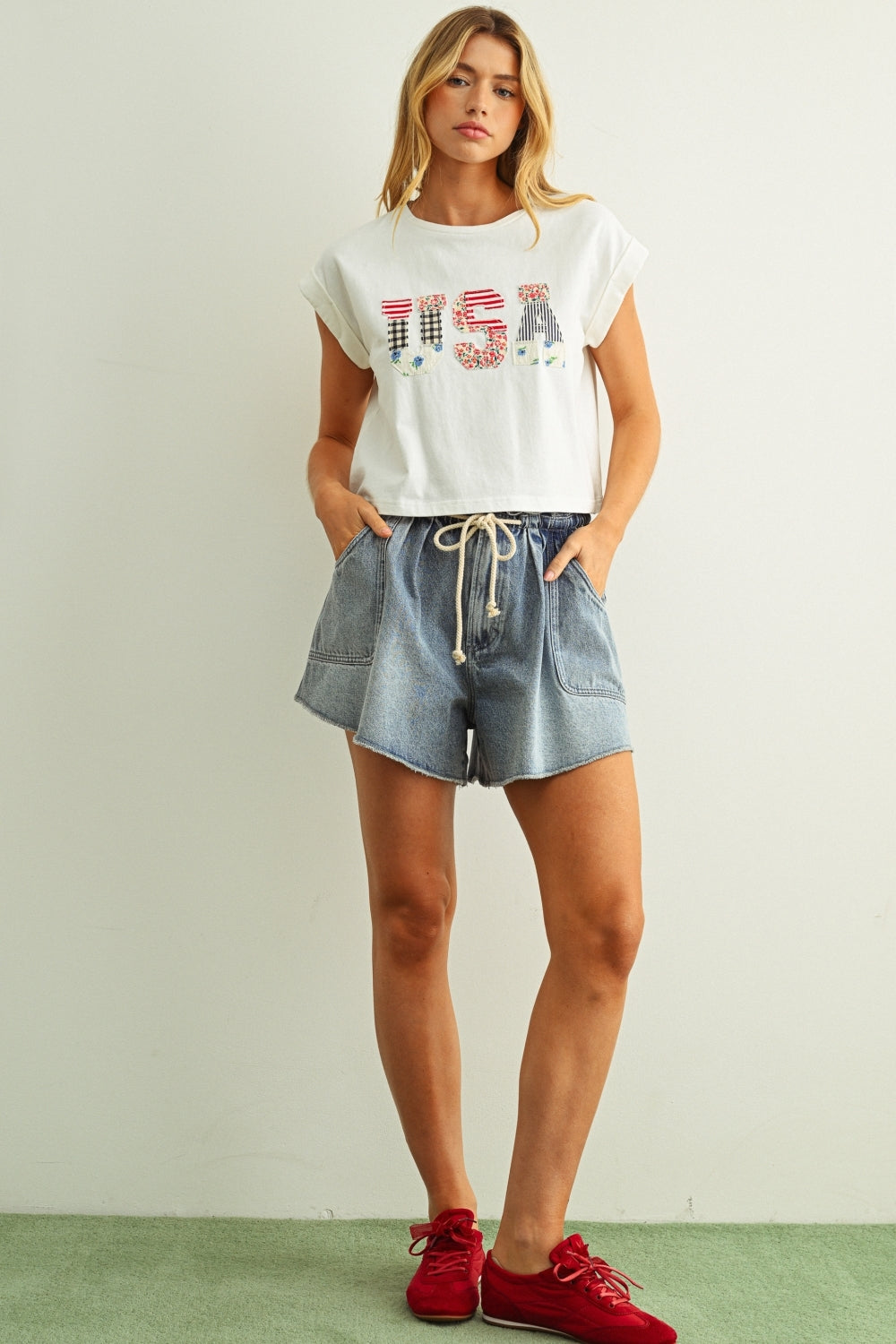 USA Short Sleeve Applique Shirt