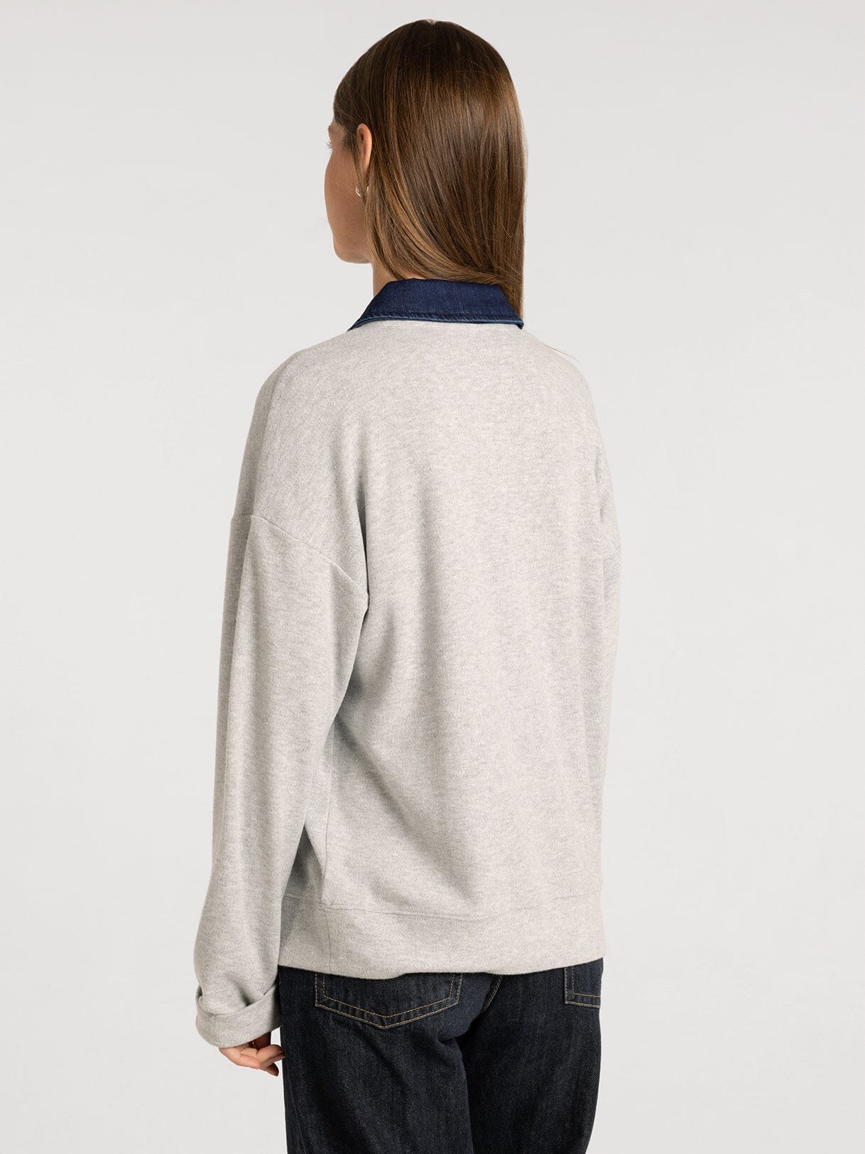 The Crest Denim Collar Pullover