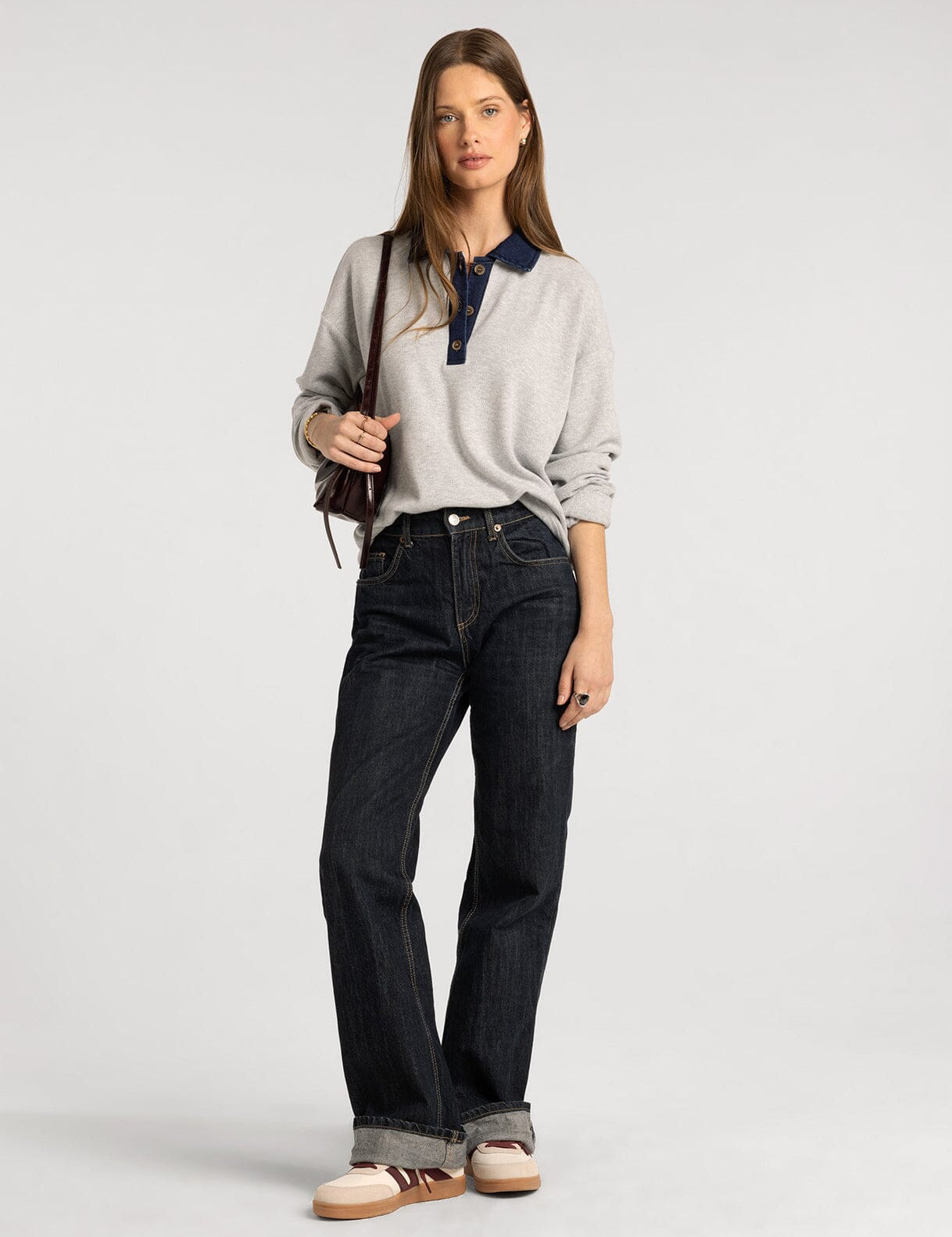 The Crest Denim Collar Pullover