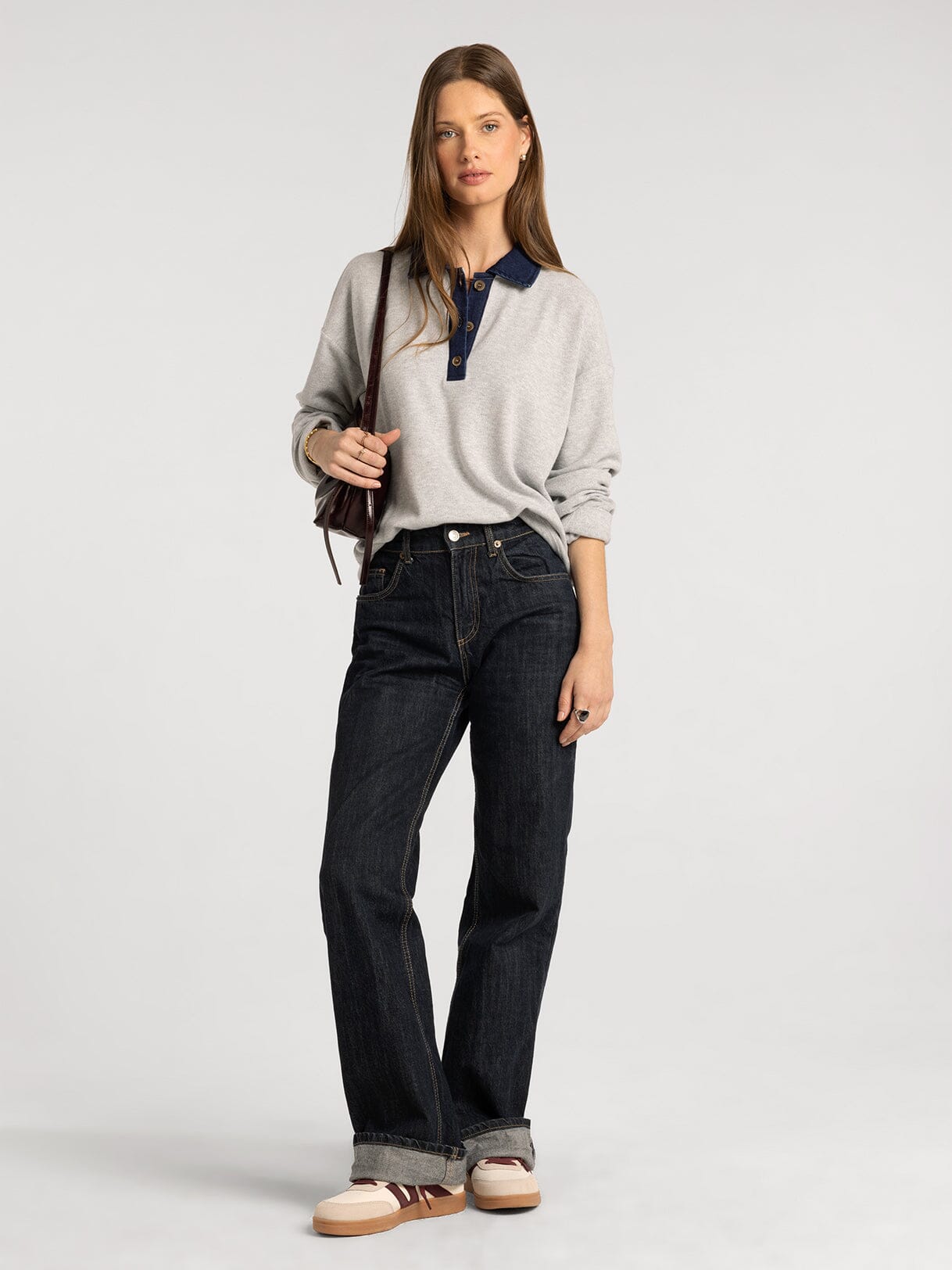 The Crest Denim Collar Pullover