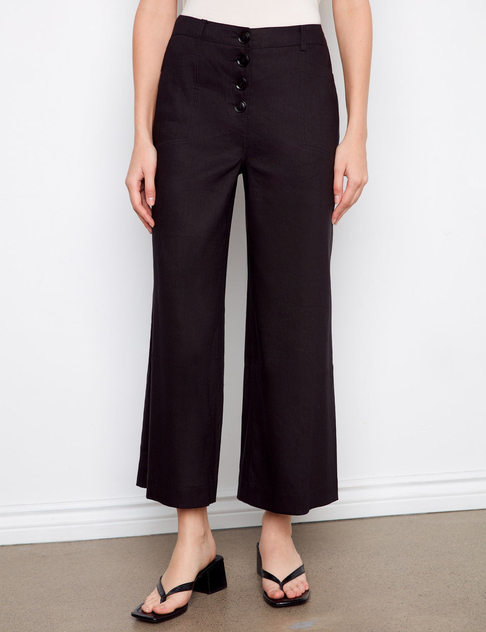 Stretch Linen Bottoms by Charlie B