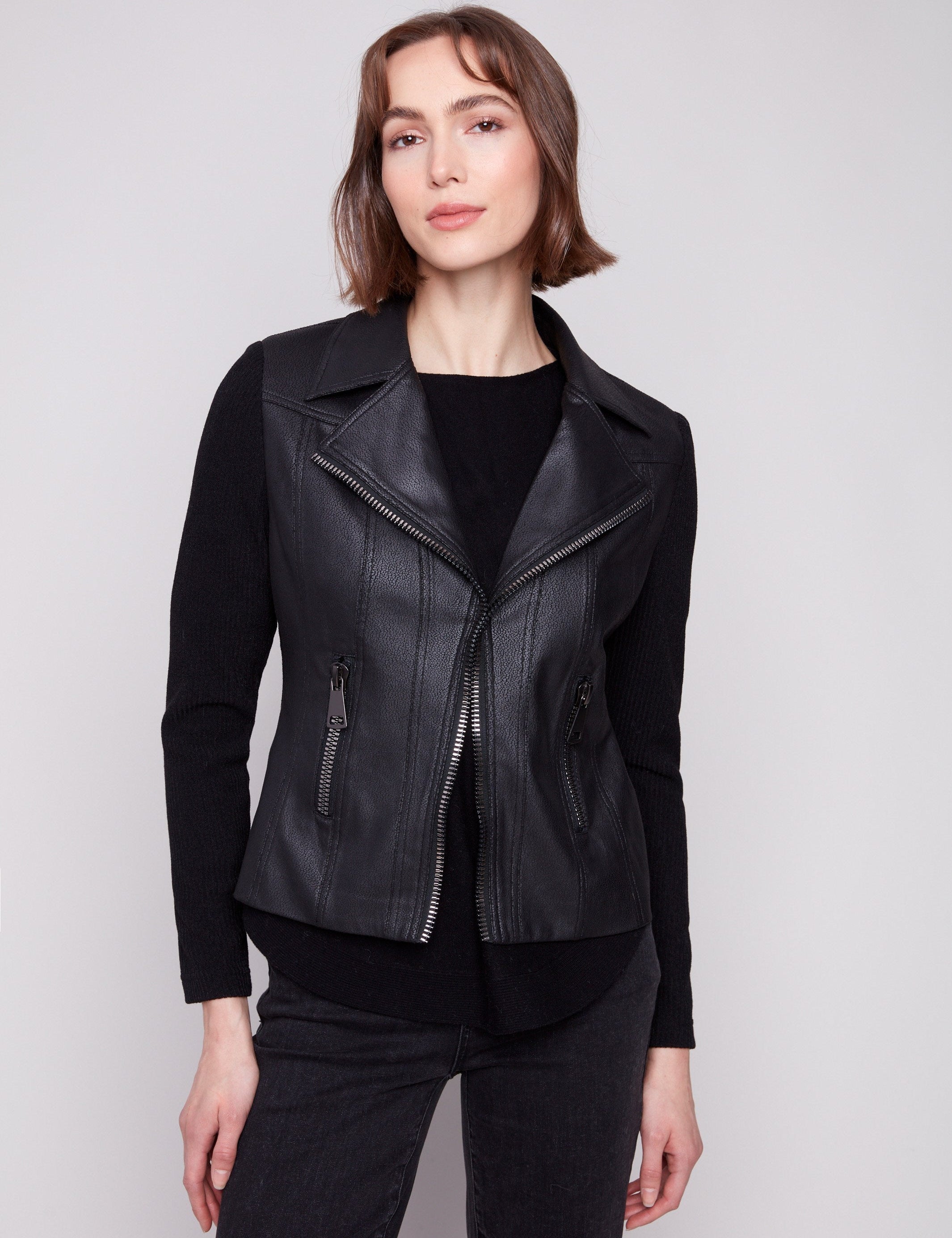 Vintage Inspired Moto Jacket by Charlie B