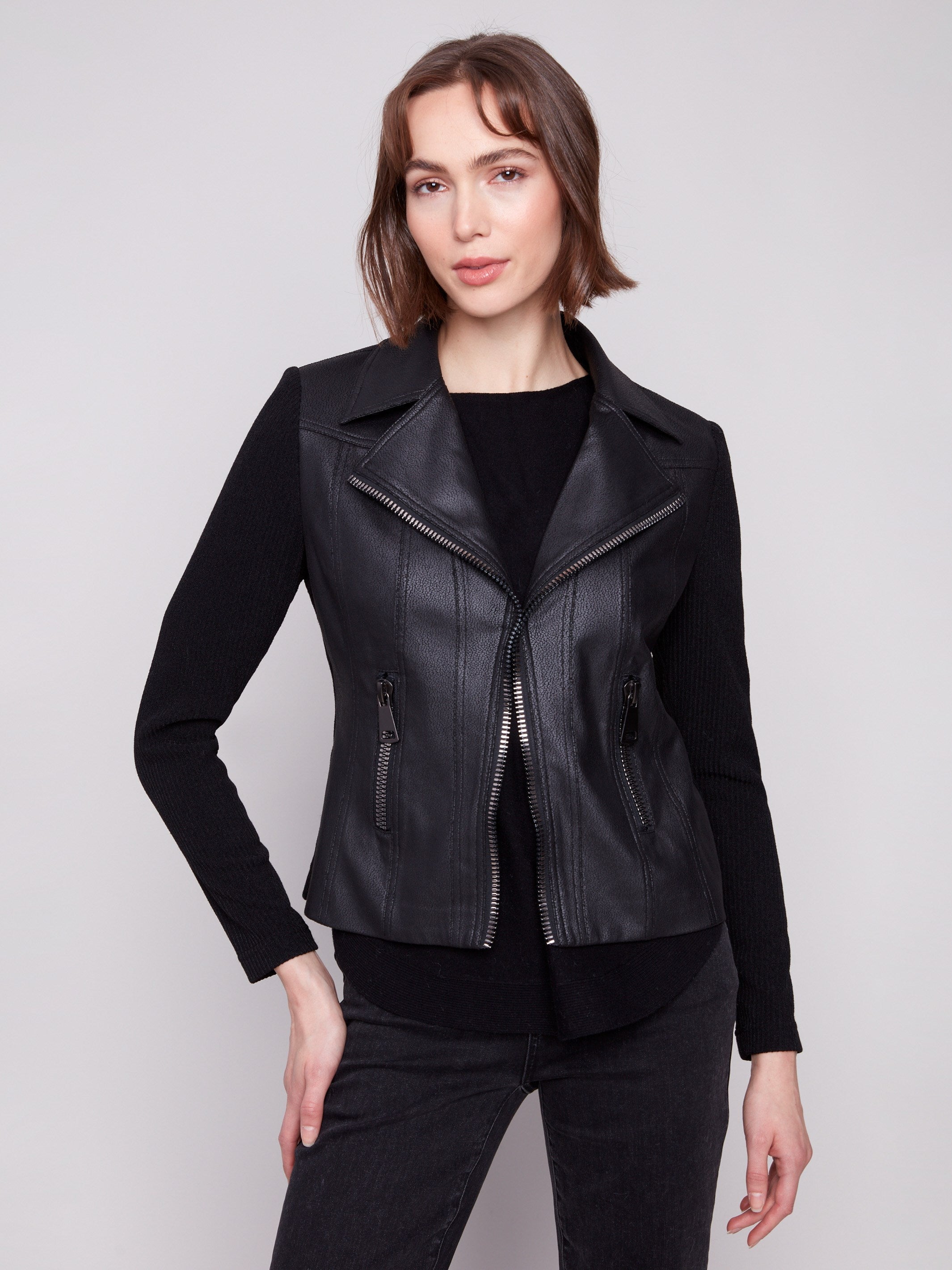 Vintage Inspired Moto Jacket by Charlie B