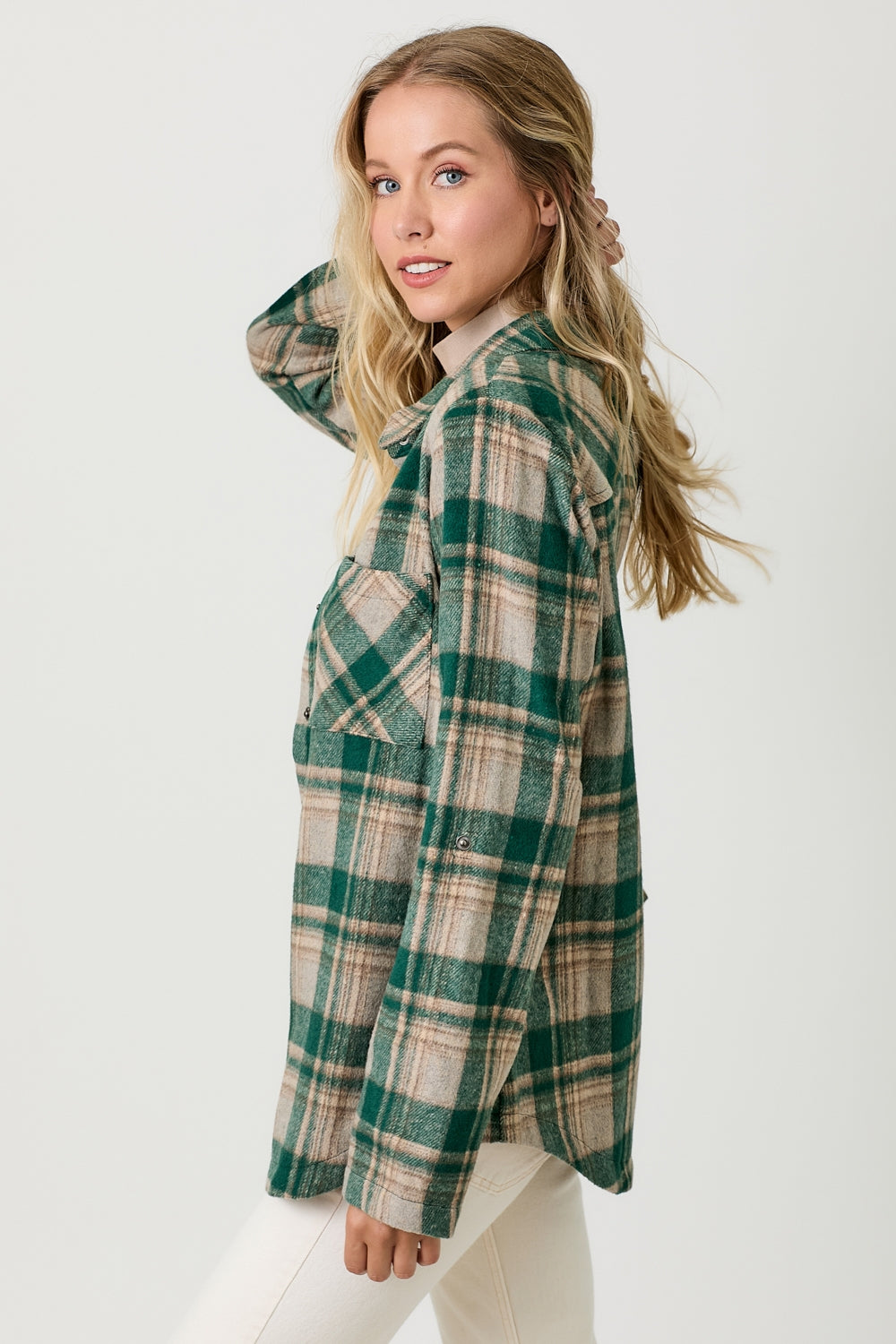 Emma Plaid Shirt Jacket