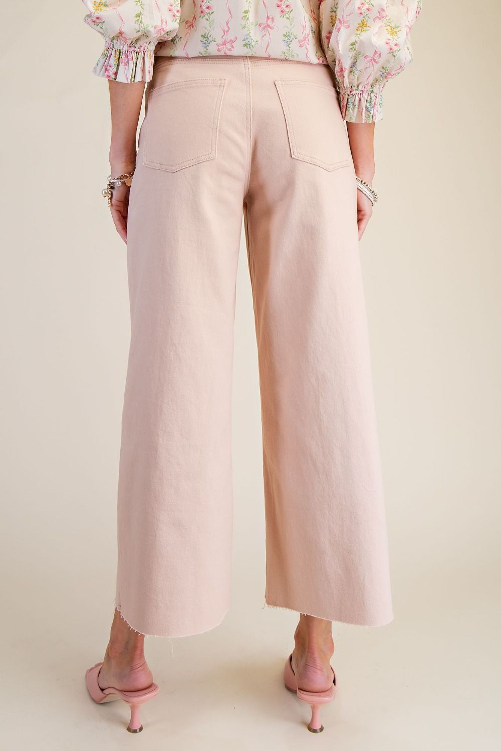 Pastel Washed Crop Denim Jean