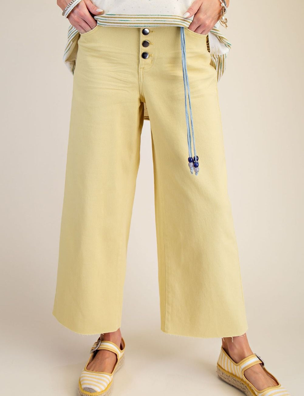 Pastel Washed Crop Denim Jean