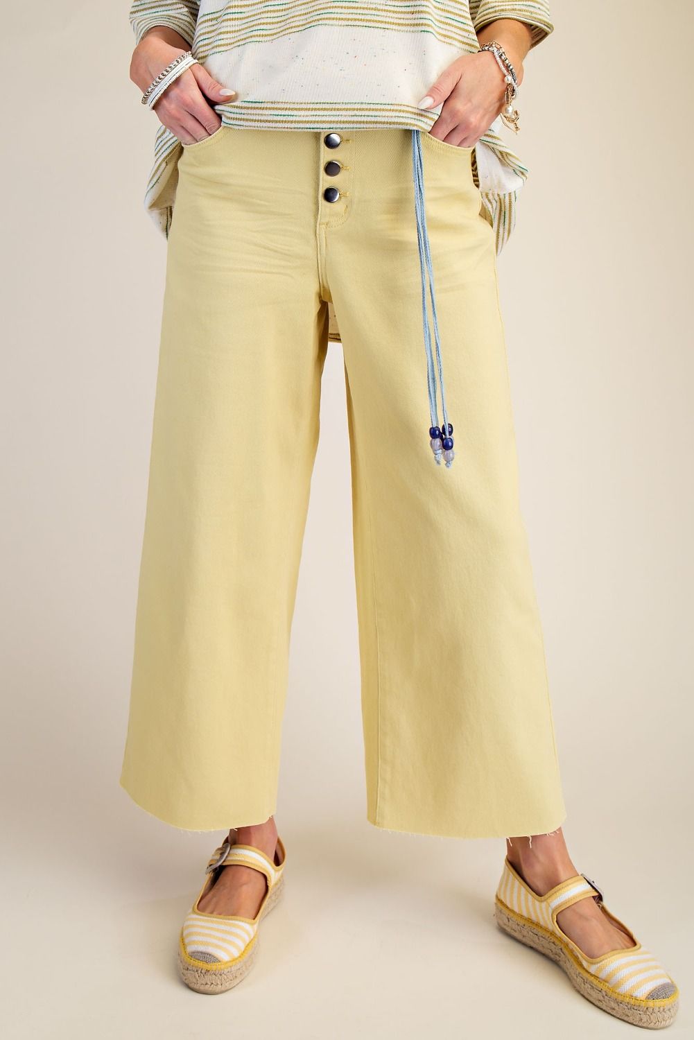 Pastel Washed Crop Denim Jean