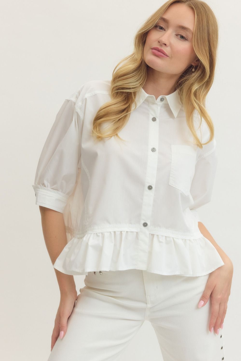 The Lola Button Front Blouse