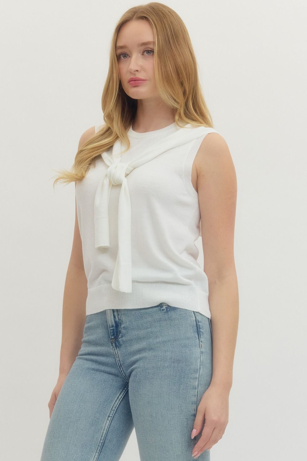 Preston Sweater with Tie Scarf