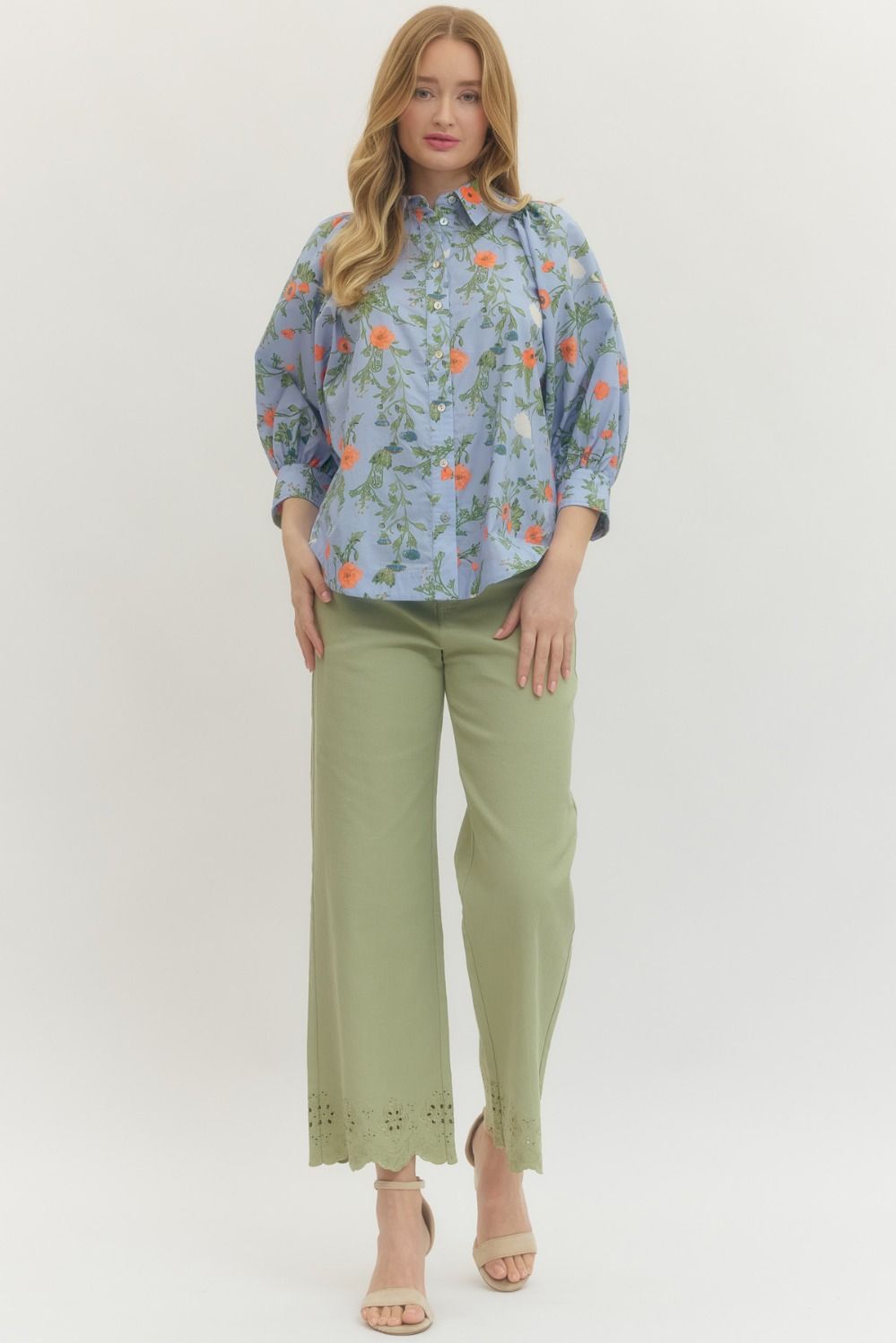 Harper Floral 3/4 Sleeve Blouse