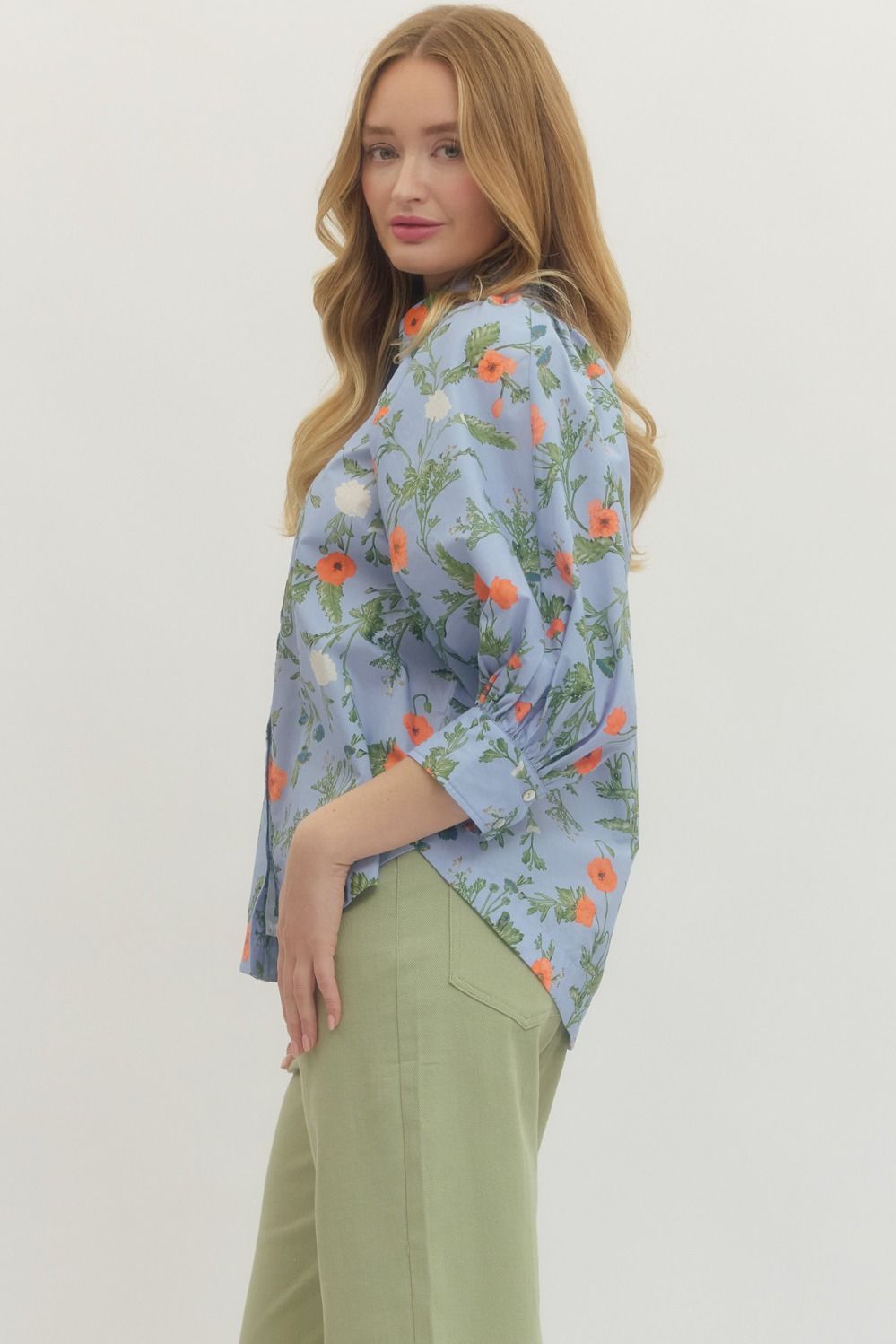 Harper Floral 3/4 Sleeve Blouse