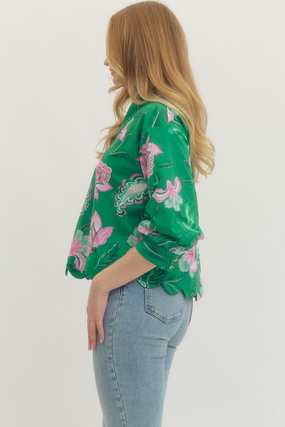 Layla Scallop Hem Blouse