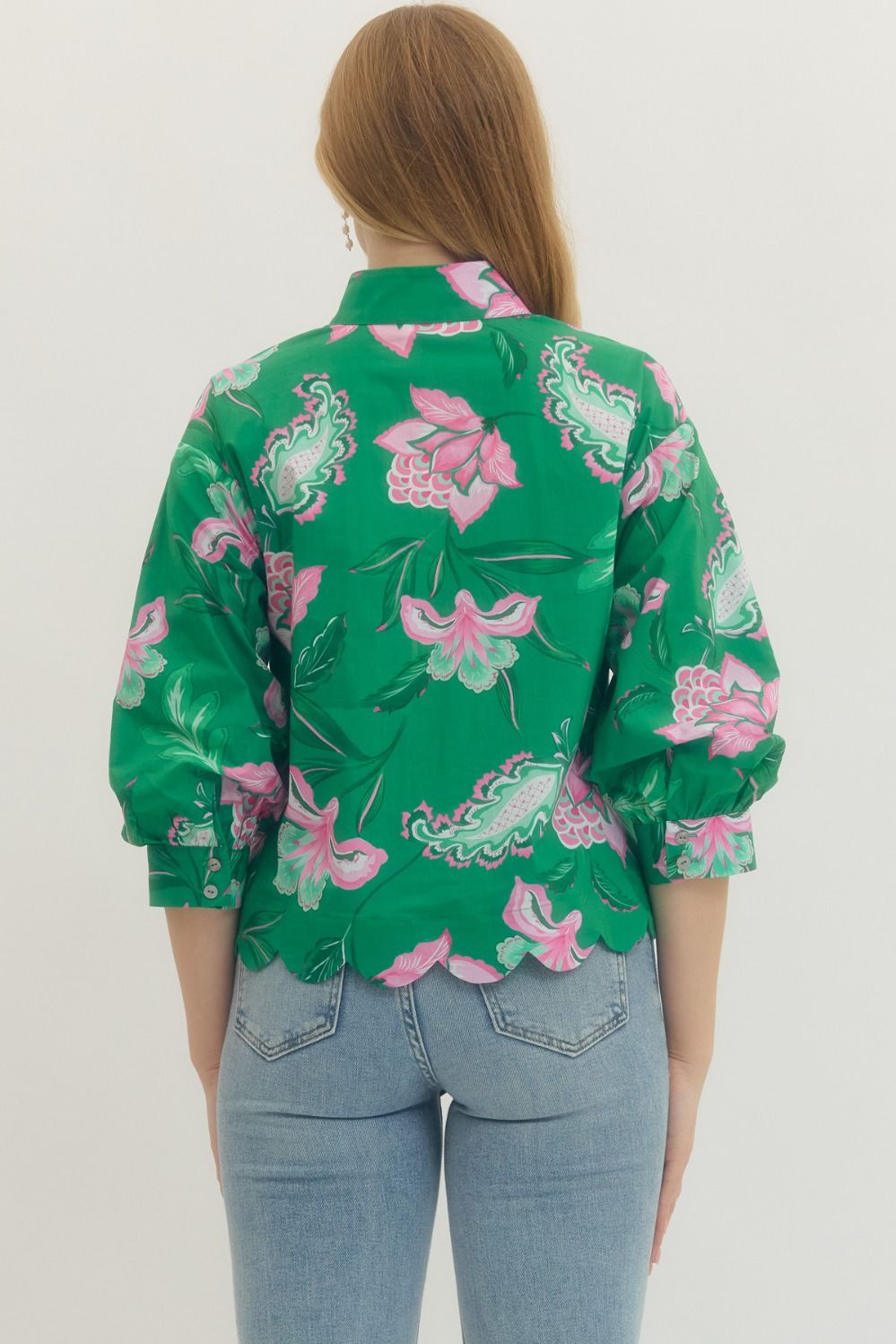 Layla Scallop Hem Blouse
