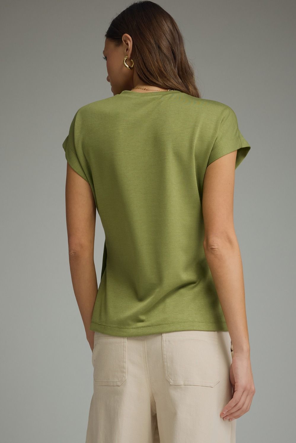 Gretta Side Tie Top in Matcha Green