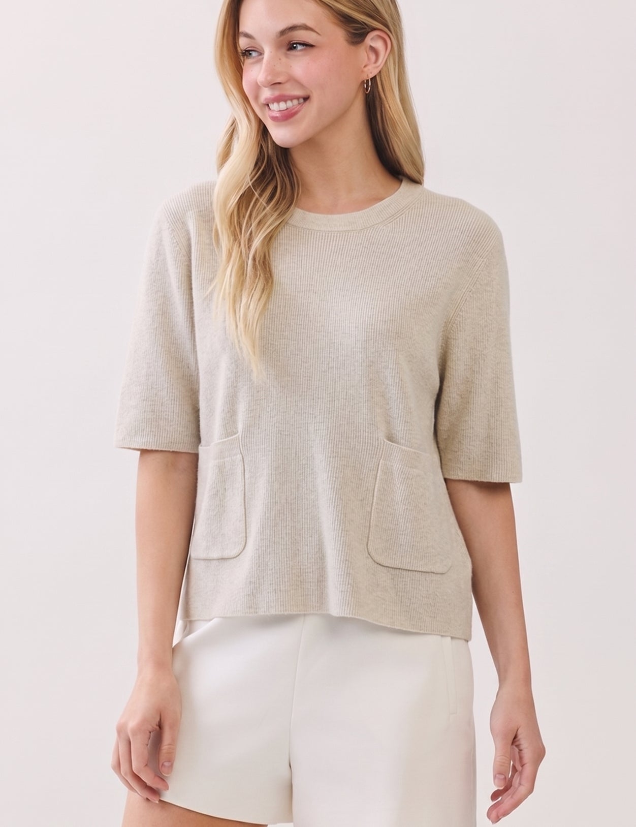 Danielle Patch Pocket Sweater