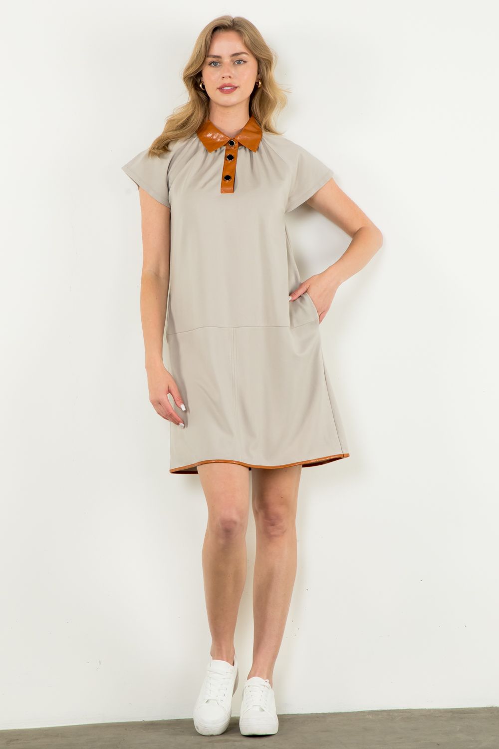 Collared Mini Dress by THML