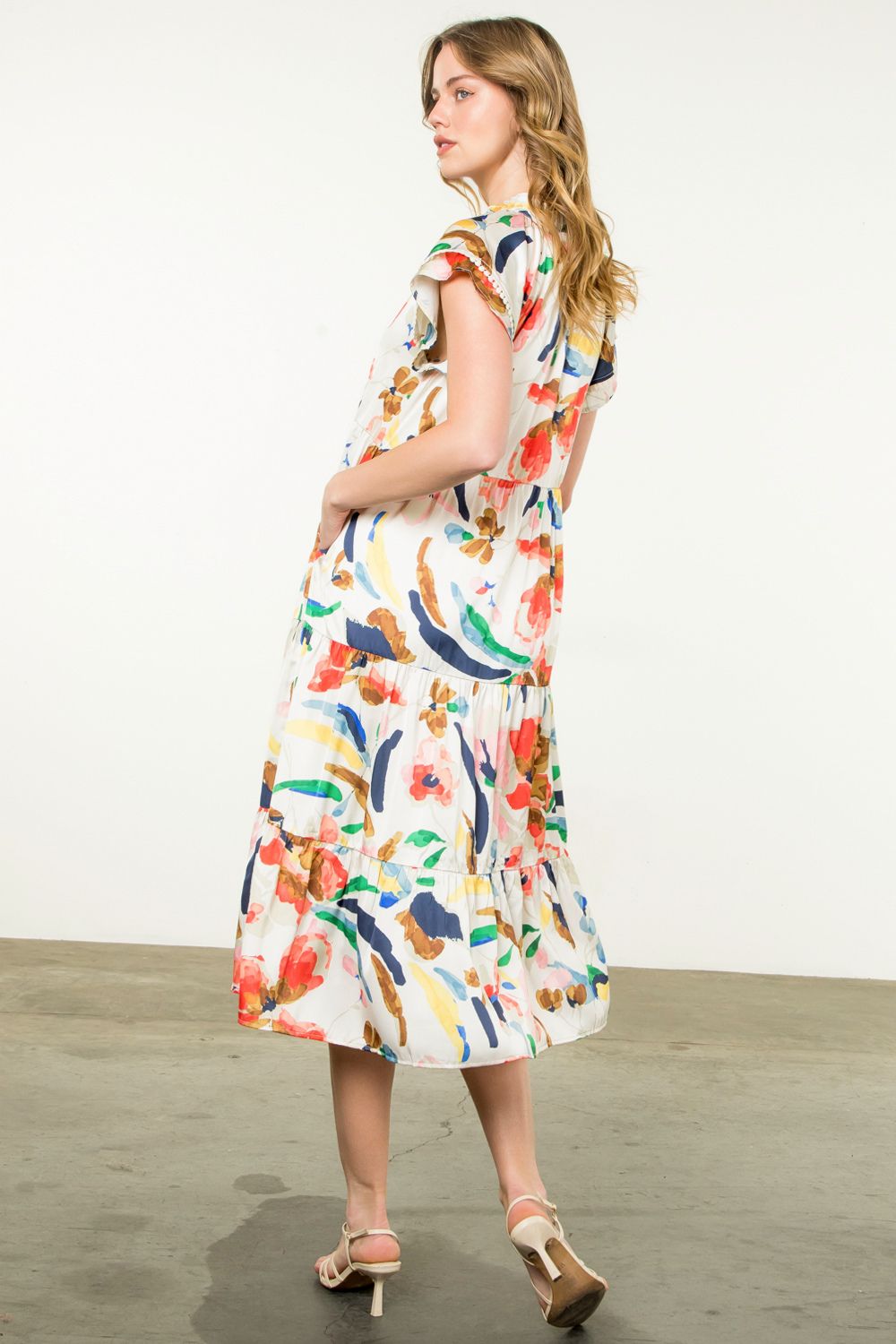 Spring Watercolor Maxi Dress