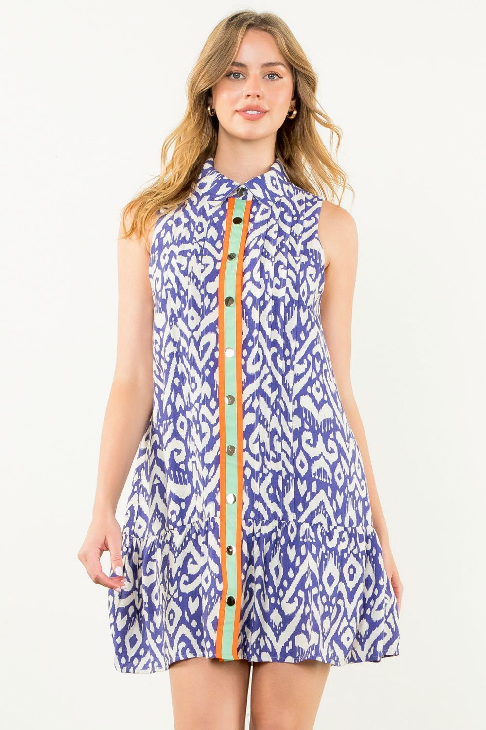 Sleeveless Print Dress by THML