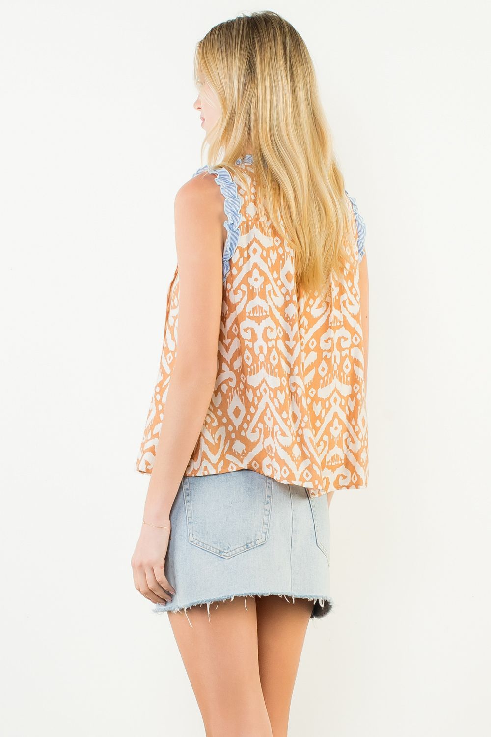 Carlee Sleeveless Animal Print Blouse