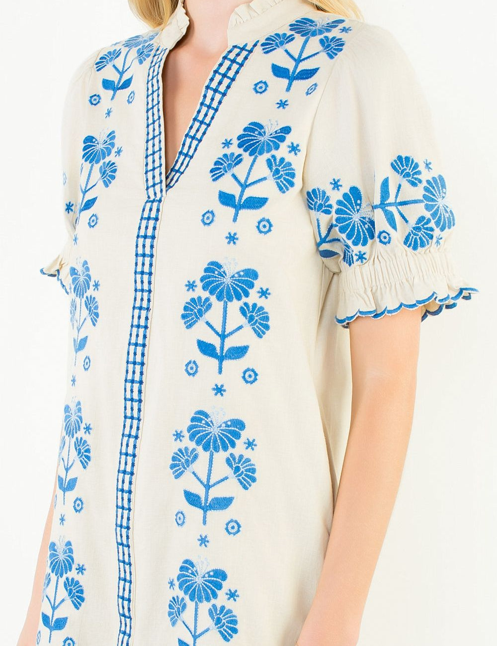 THML Vibrant Embroidered Shift Dress