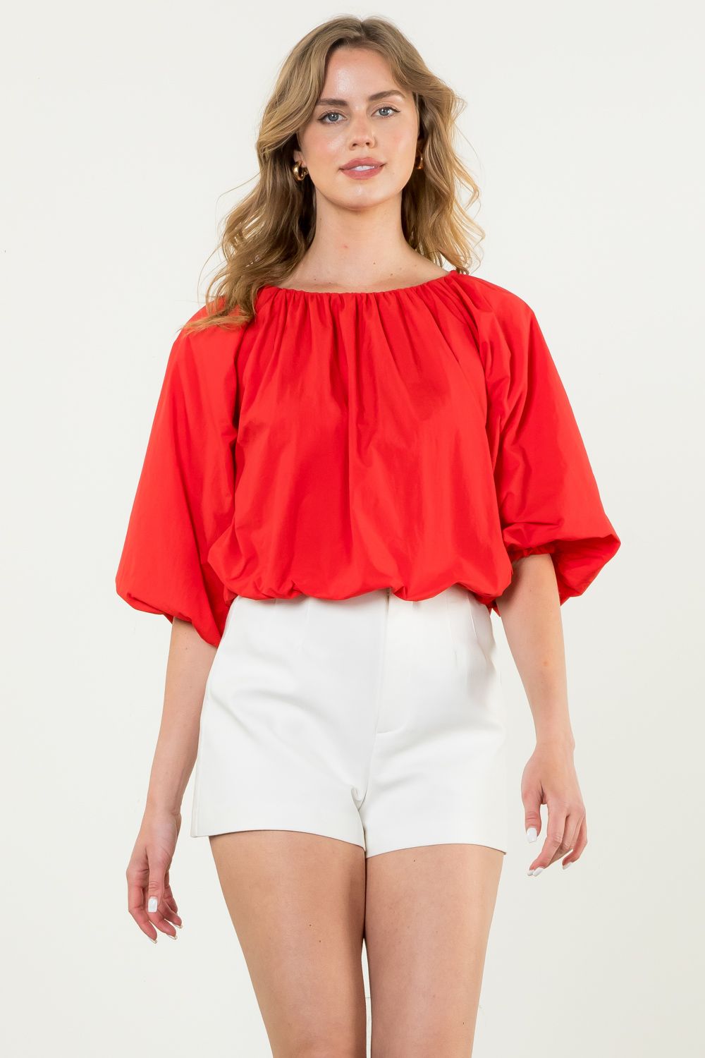 Puff Sleeve Poplin Top by THML - FINAL SALE