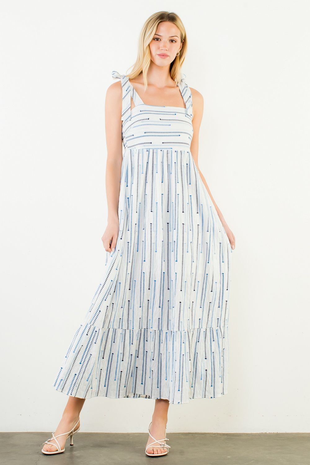 THML Tie Strap Maxi Dress