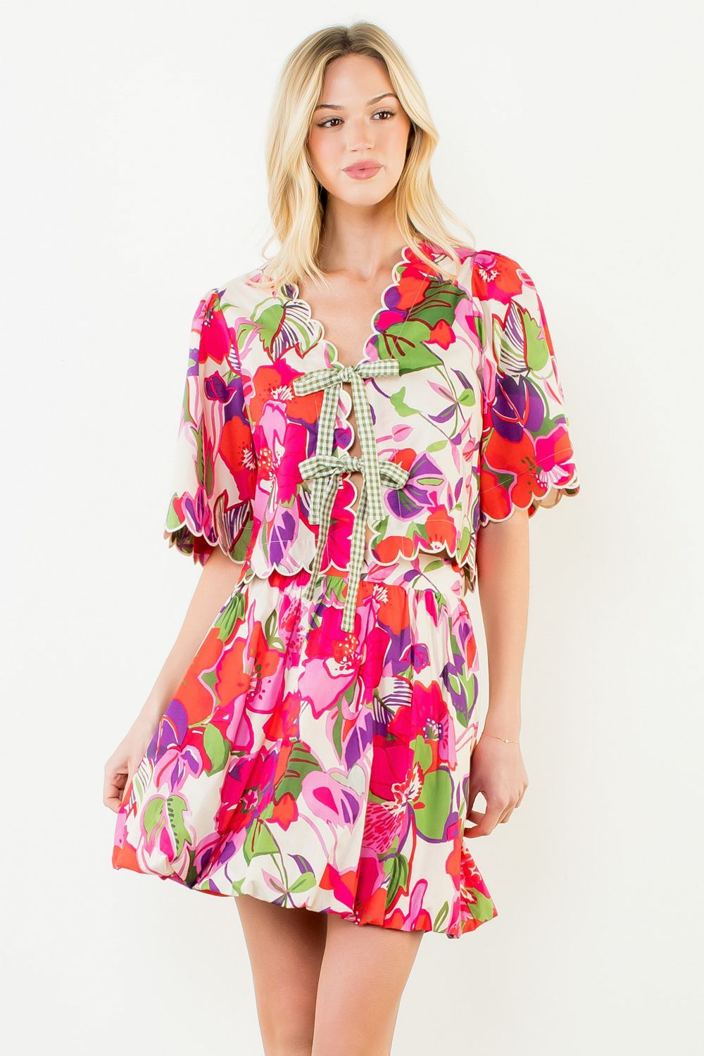 Capri Tie Front Top by THML