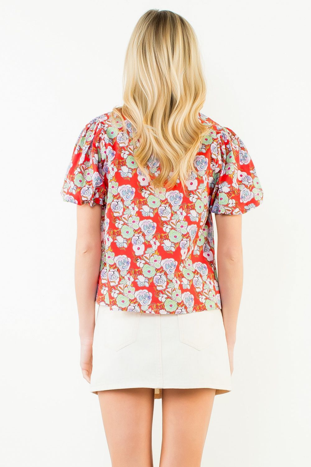 Carlysa Red Floral Blouse by THML