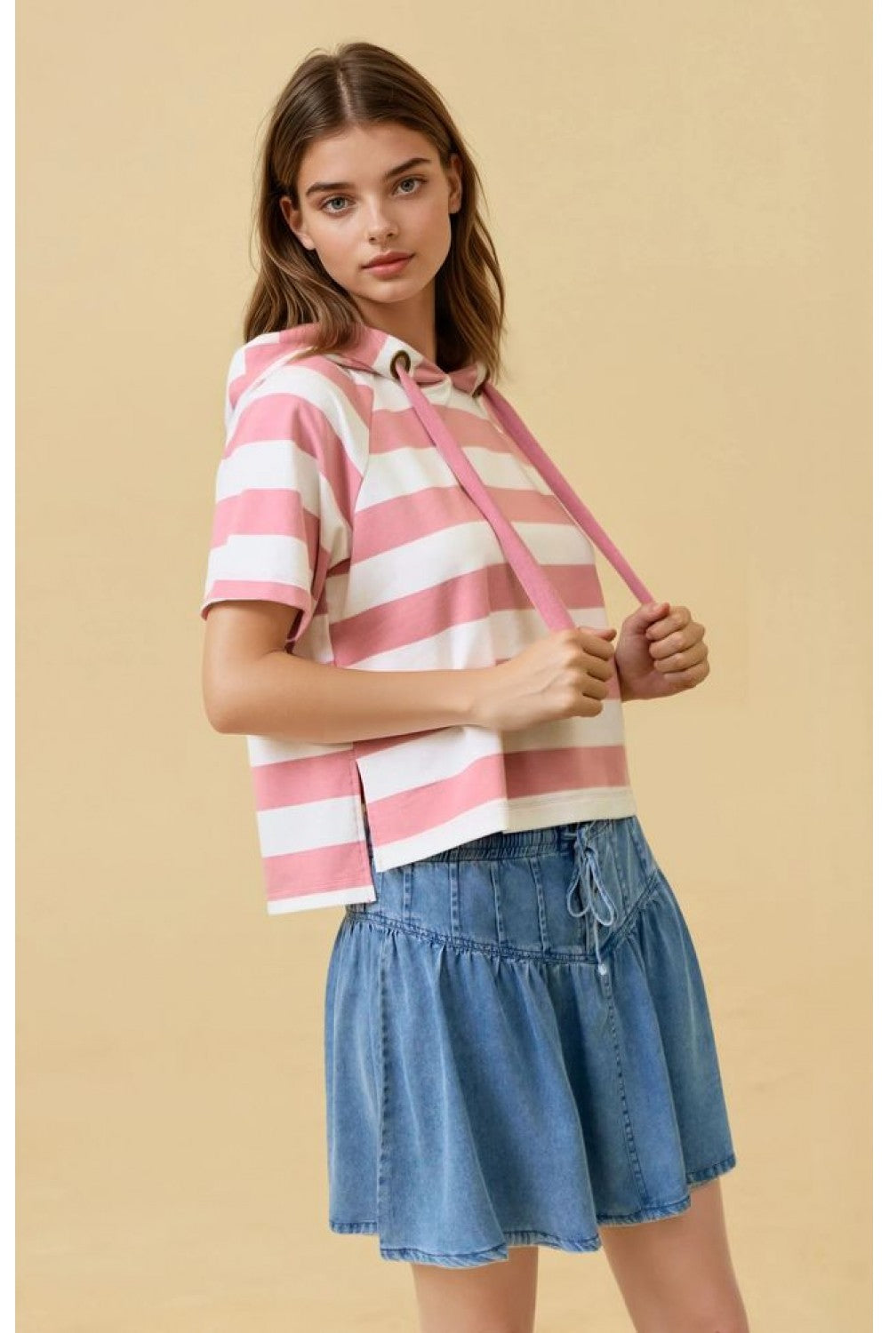 Sugar & Spice Striped Rugby Style Top