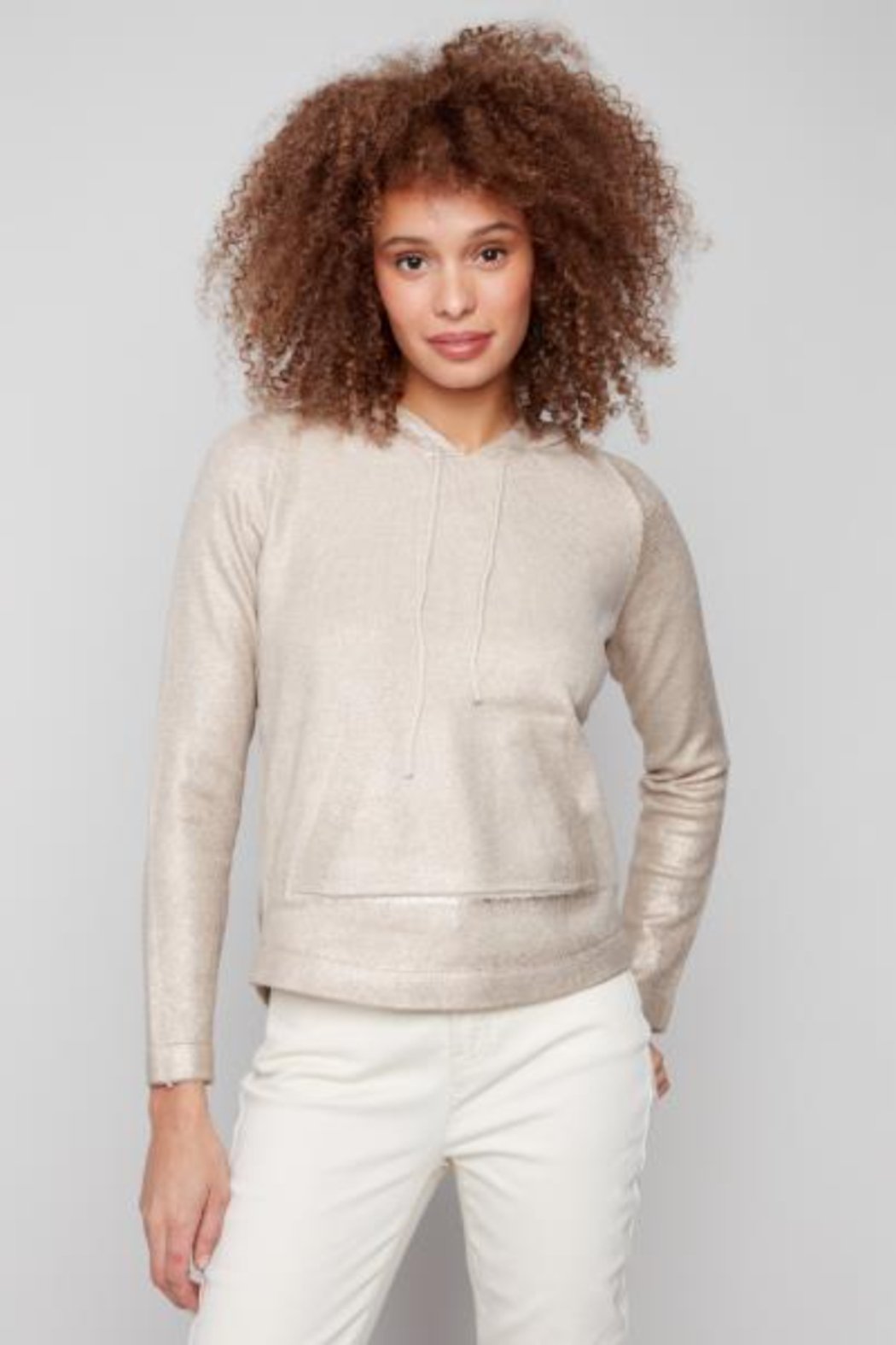 Charlie B Raglan Metallic Hoodie