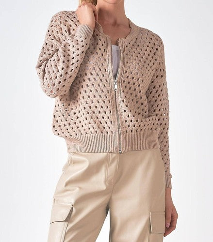 Elan Open Knit Cardigan