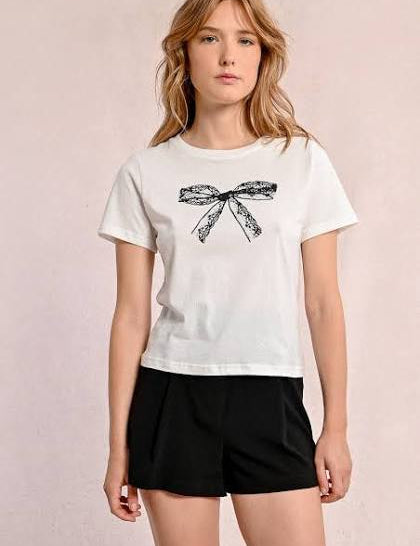 Molly Bracken Bow Tee - FINAL SALE